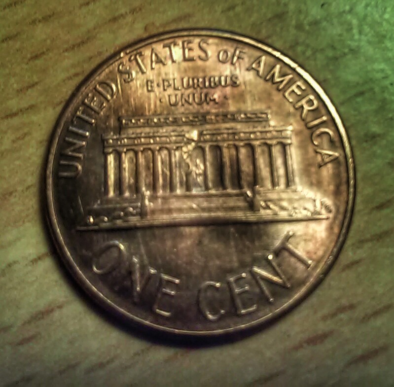1989-Cent-Defective-Planchet/Lamination-Error